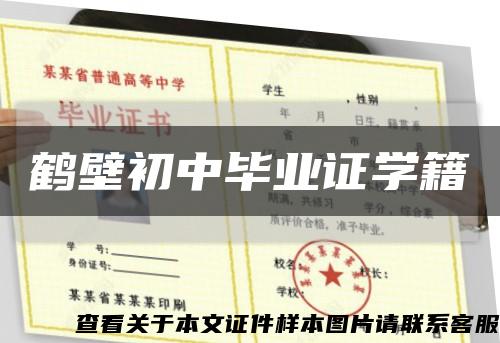 鹤壁初中毕业证学籍缩略图