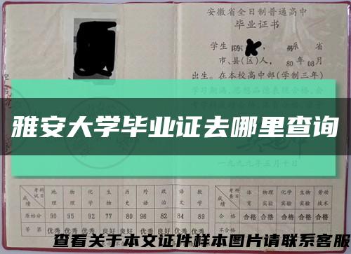 雅安大学毕业证去哪里查询缩略图