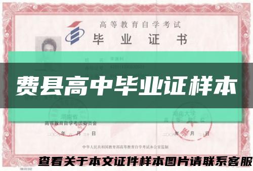 费县高中毕业证样本缩略图