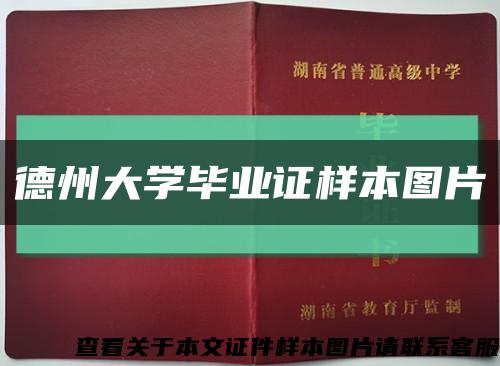 德州大学毕业证样本图片缩略图