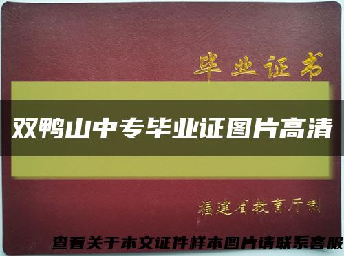 双鸭山中专毕业证图片高清缩略图