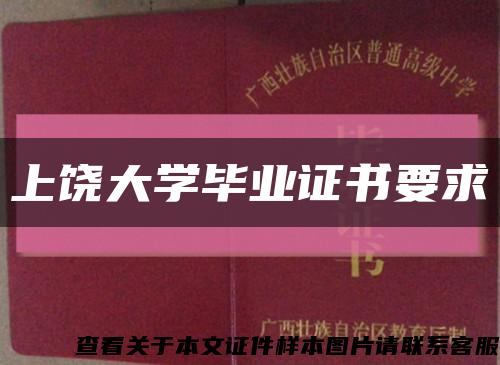 上饶大学毕业证书要求缩略图