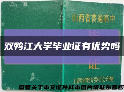 双鸭江大学毕业证有优势吗缩略图