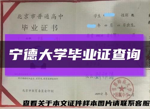 宁德大学毕业证查询缩略图