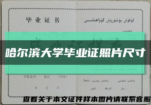 哈尔滨大学毕业证照片尺寸缩略图