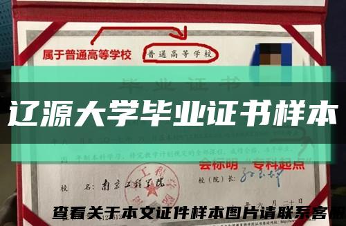 辽源大学毕业证书样本缩略图