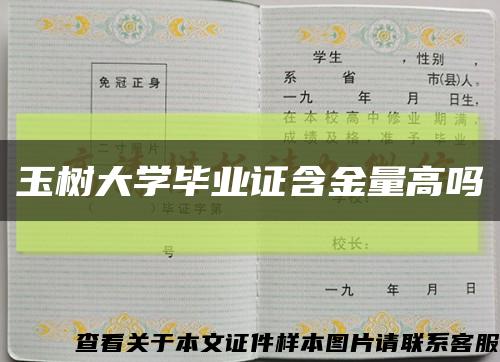 玉树大学毕业证含金量高吗缩略图