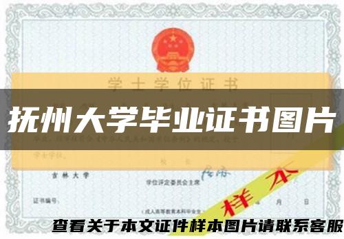 抚州大学毕业证书图片缩略图