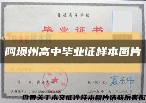 阿坝州高中毕业证样本图片缩略图