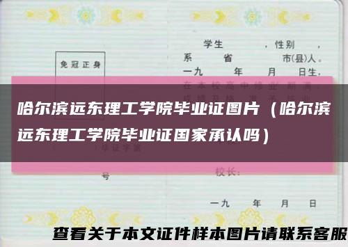 哈尔滨远东理工学院毕业证图片（哈尔滨远东理工学院毕业证国家承认吗）缩略图