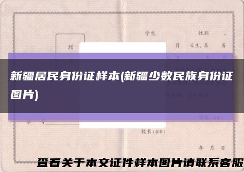 新疆居民身份证样本(新疆少数民族身份证图片)缩略图