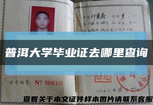 普洱大学毕业证去哪里查询缩略图