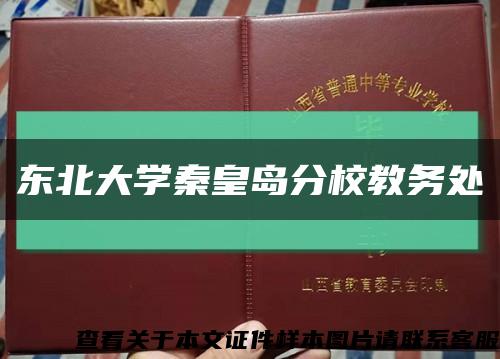 东北大学秦皇岛分校教务处缩略图