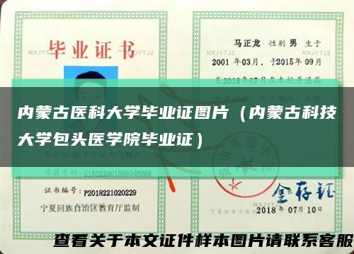 内蒙古医科大学毕业证图片（内蒙古科技大学包头医学院毕业证）缩略图