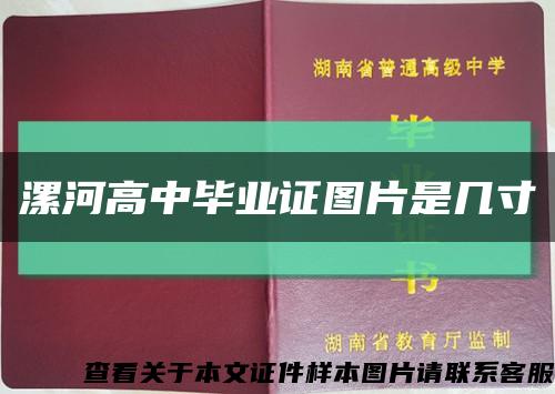 漯河高中毕业证图片是几寸缩略图