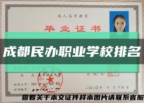 成都民办职业学校排名缩略图