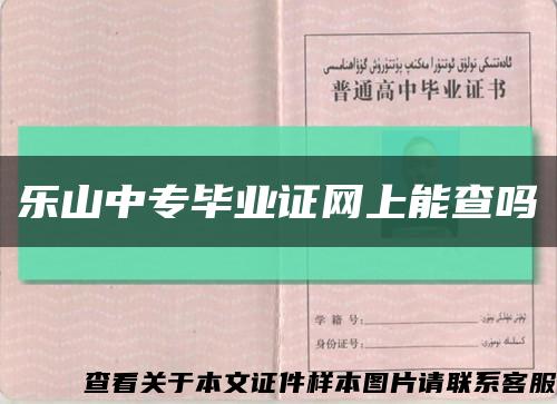 乐山中专毕业证网上能查吗缩略图