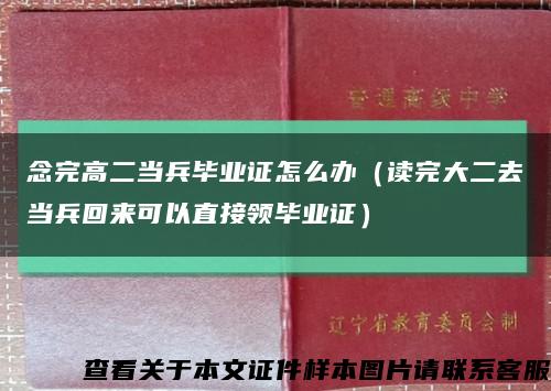 念完高二当兵毕业证怎么办（读完大二去当兵回来可以直接领毕业证）缩略图