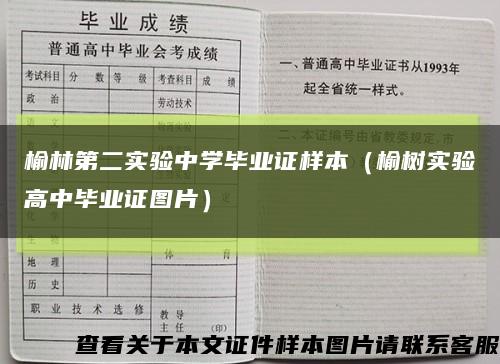 榆林第二实验中学毕业证样本（榆树实验高中毕业证图片）缩略图