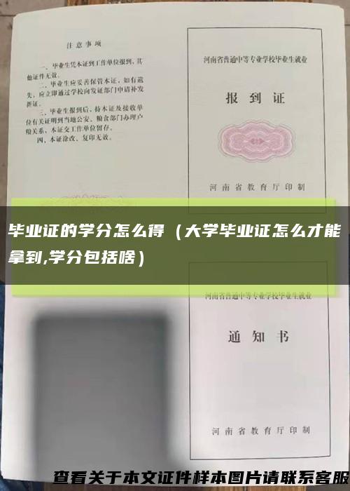 毕业证的学分怎么得（大学毕业证怎么才能拿到,学分包括啥）缩略图