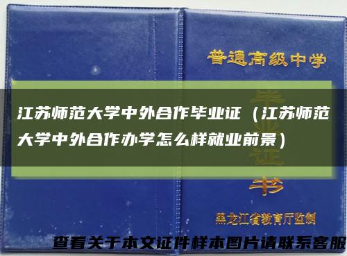 江苏师范大学中外合作毕业证（江苏师范大学中外合作办学怎么样就业前景）缩略图