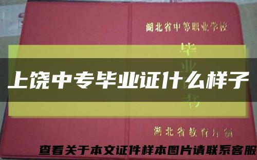 上饶中专毕业证什么样子缩略图