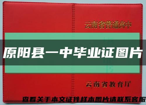 原阳县一中毕业证图片缩略图