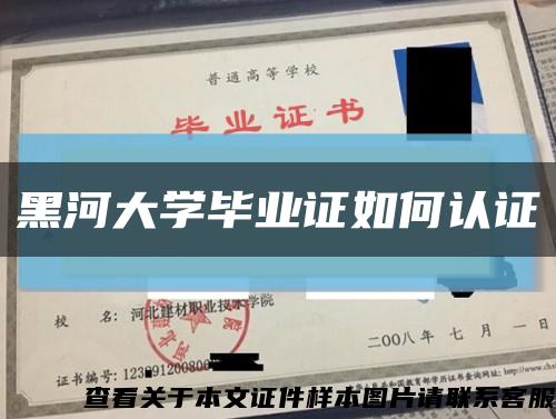 黑河大学毕业证如何认证缩略图