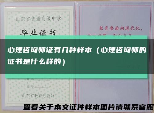 心理咨询师证有几种样本（心理咨询师的证书是什么样的）缩略图