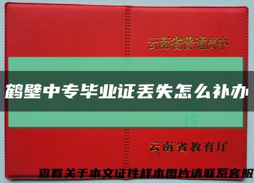 鹤壁中专毕业证丢失怎么补办缩略图