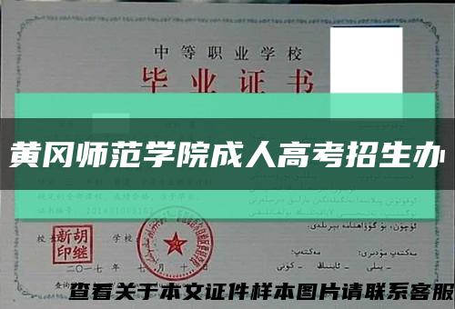 黄冈师范学院成人高考招生办缩略图