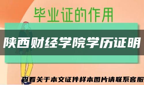 陕西财经学院学历证明缩略图