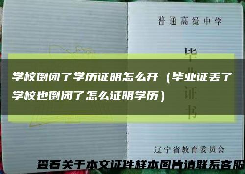 学校倒闭了学历证明怎么开（毕业证丢了学校也倒闭了怎么证明学历）缩略图