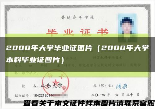 2000年大学毕业证图片（2000年大学本科毕业证图片）缩略图