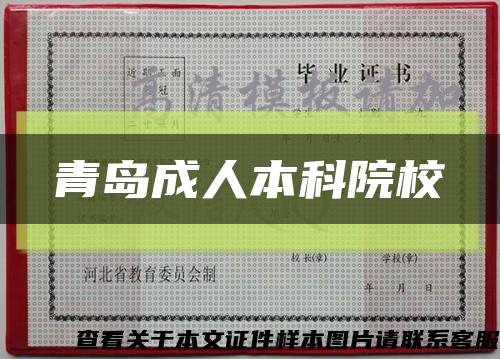 青岛成人本科院校缩略图