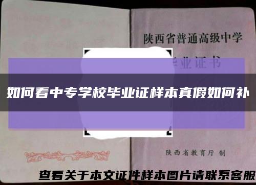 如何看中专学校毕业证样本真假如何补缩略图