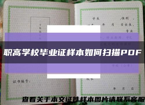 职高学校毕业证样本如何扫描PDF缩略图