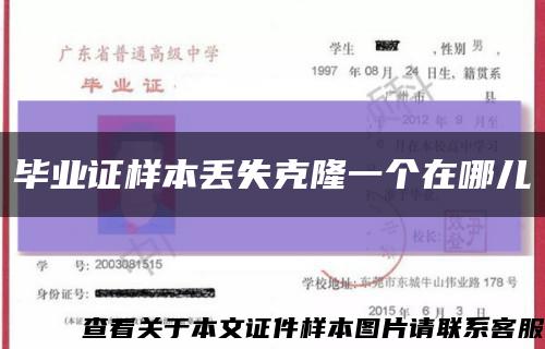 毕业证样本丢失克隆一个在哪儿缩略图