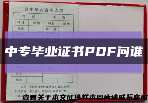 中专毕业证书PDF问谁缩略图