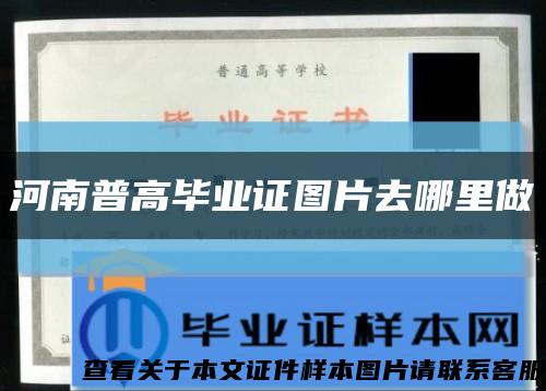 河南普高毕业证图片去哪里做缩略图