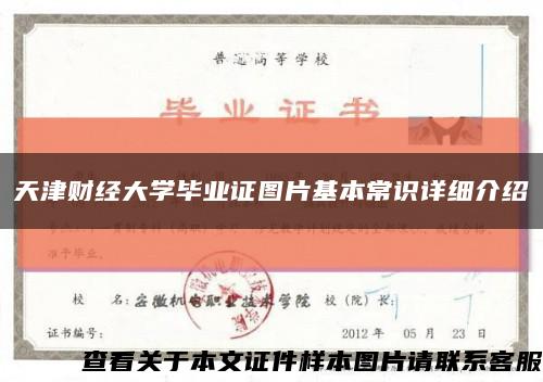 天津财经大学毕业证图片基本常识详细介绍缩略图