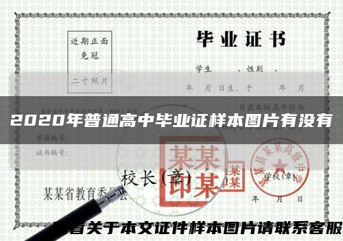 2020年普通高中毕业证样本图片有没有缩略图