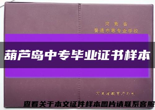 葫芦岛中专毕业证书样本缩略图