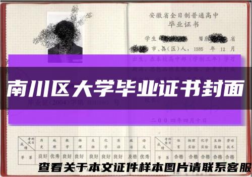 南川区大学毕业证书封面缩略图