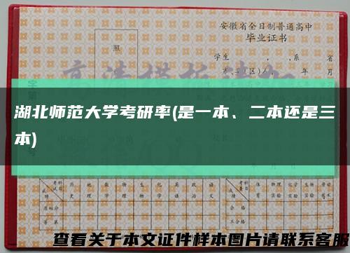 湖北师范大学考研率(是一本、二本还是三本)缩略图