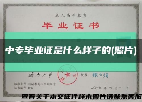 中专毕业证是什么样子的(照片)缩略图