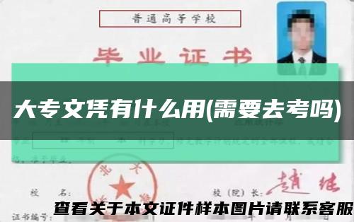 大专文凭有什么用(需要去考吗)缩略图