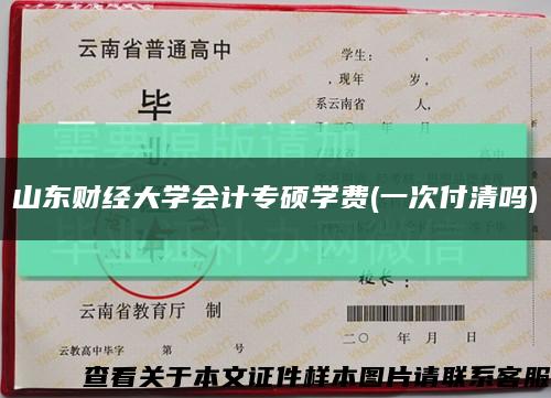 山东财经大学会计专硕学费(一次付清吗)缩略图