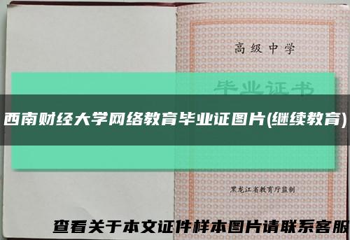 西南财经大学网络教育毕业证图片(继续教育)缩略图