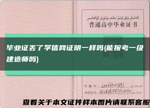 毕业证丢了学信网证明一样吗(能报考一级建造师吗)缩略图